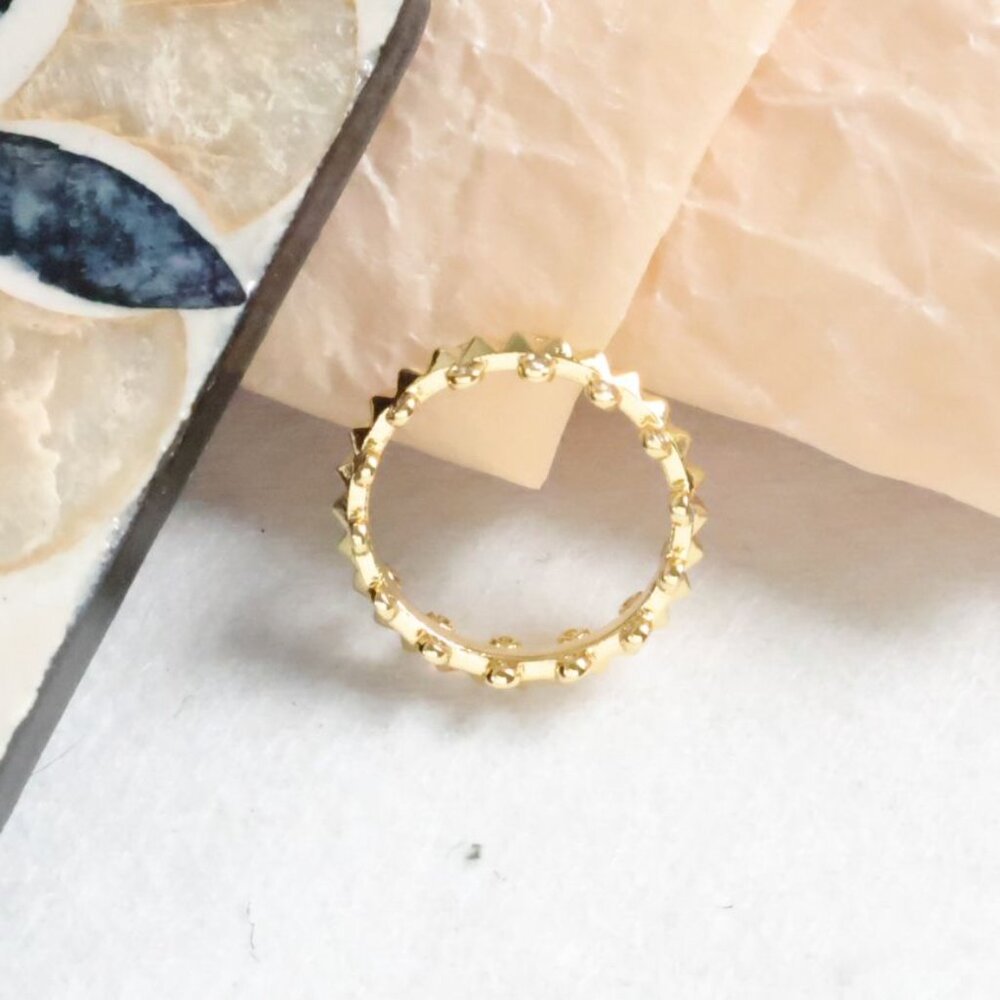 Kendra Scott Jada Gold Band Ring Size 7 White CZ - Picture 2 of 2